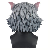 Anime Hashibira Inosuke Gray Pig Push Mask Cosplay Costume Outfits Halloween Carnival Suit
